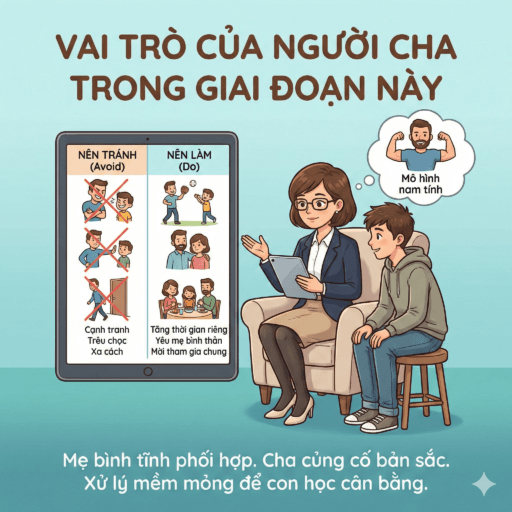 Loạn luân tư tưởng ở con trai - Vai trò của người cha trong giai đoạn này