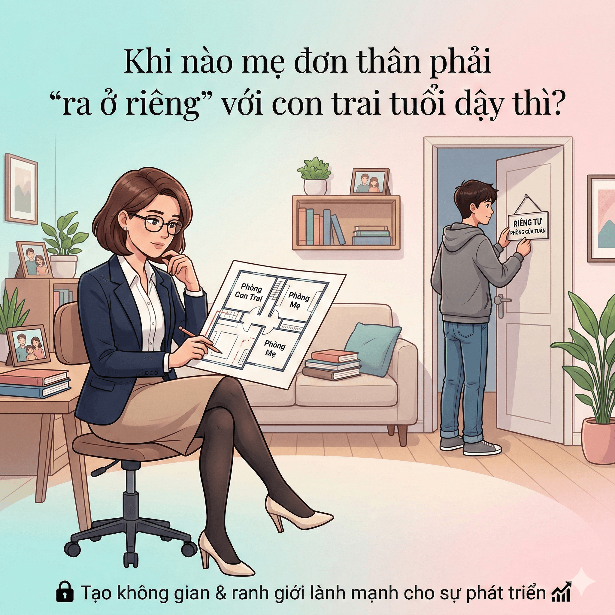Khi nào mẹ đơn thân phải “ra ở riêng” với con trai tuổi dậy thì?