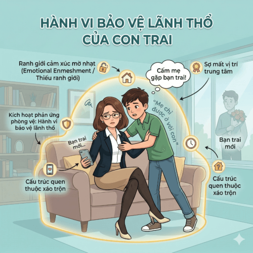 Mẹ đơn thân có bạn trai mới - Hành vi bảo vệ lãnh thổ