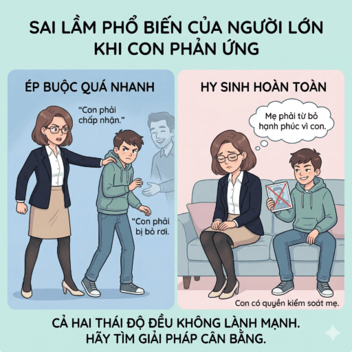 Mẹ đơn thân có bạn trai mới - Sai lầm phổ biến của người lớn