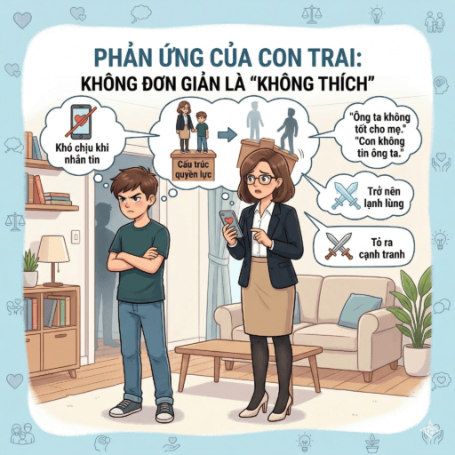 Khi con trai ghét bạn trai của mẹ - Phản ứng của con trai: Không đơn giản là “không thích”