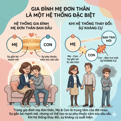 Khi con trai ghét bạn trai của mẹ - Gia đình mẹ đơn thân là một hệ thống đặc biệt