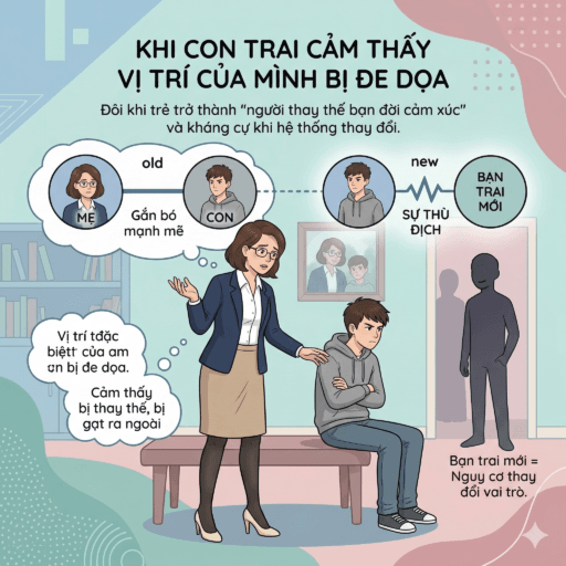 Khi con trai ghét bạn trai của mẹ - Khi con trai cảm thấy vị trí của mình bị đe dọa